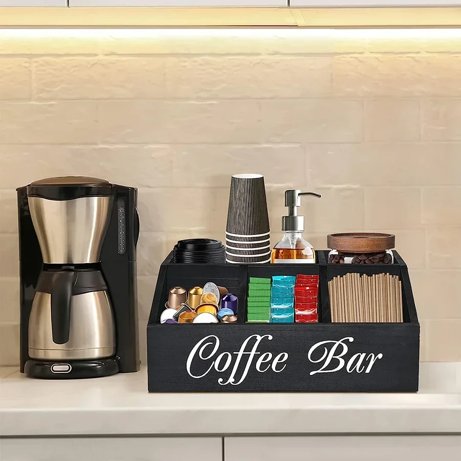 Coffee Tea Box - Coffee Storage Box Water Bar Counter