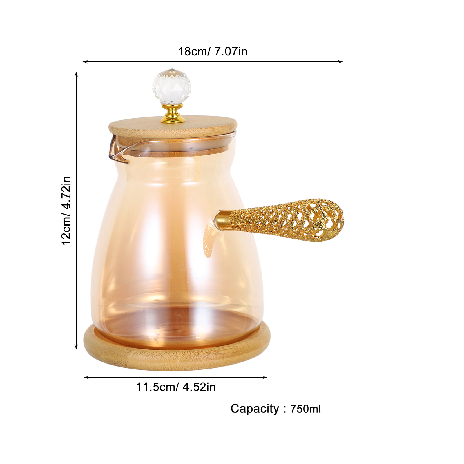 750Ml Glass Turkish Coffee Pot - Coffee Tea Pots ulasan dan harga