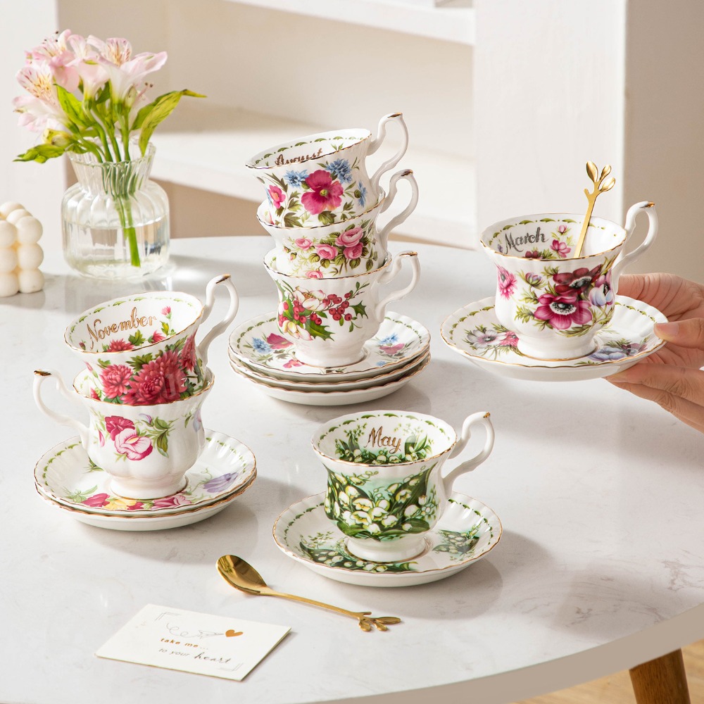 Vintage Floral Porcelain Coffe - Valley Tea And Coffee ulasan dan harga