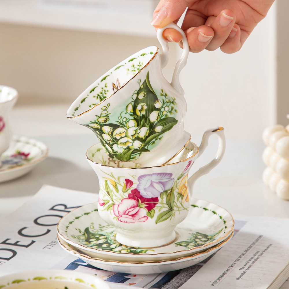 Vintage Floral Porcelain Coffe - Valley Tea And Coffee ulasan dan harga