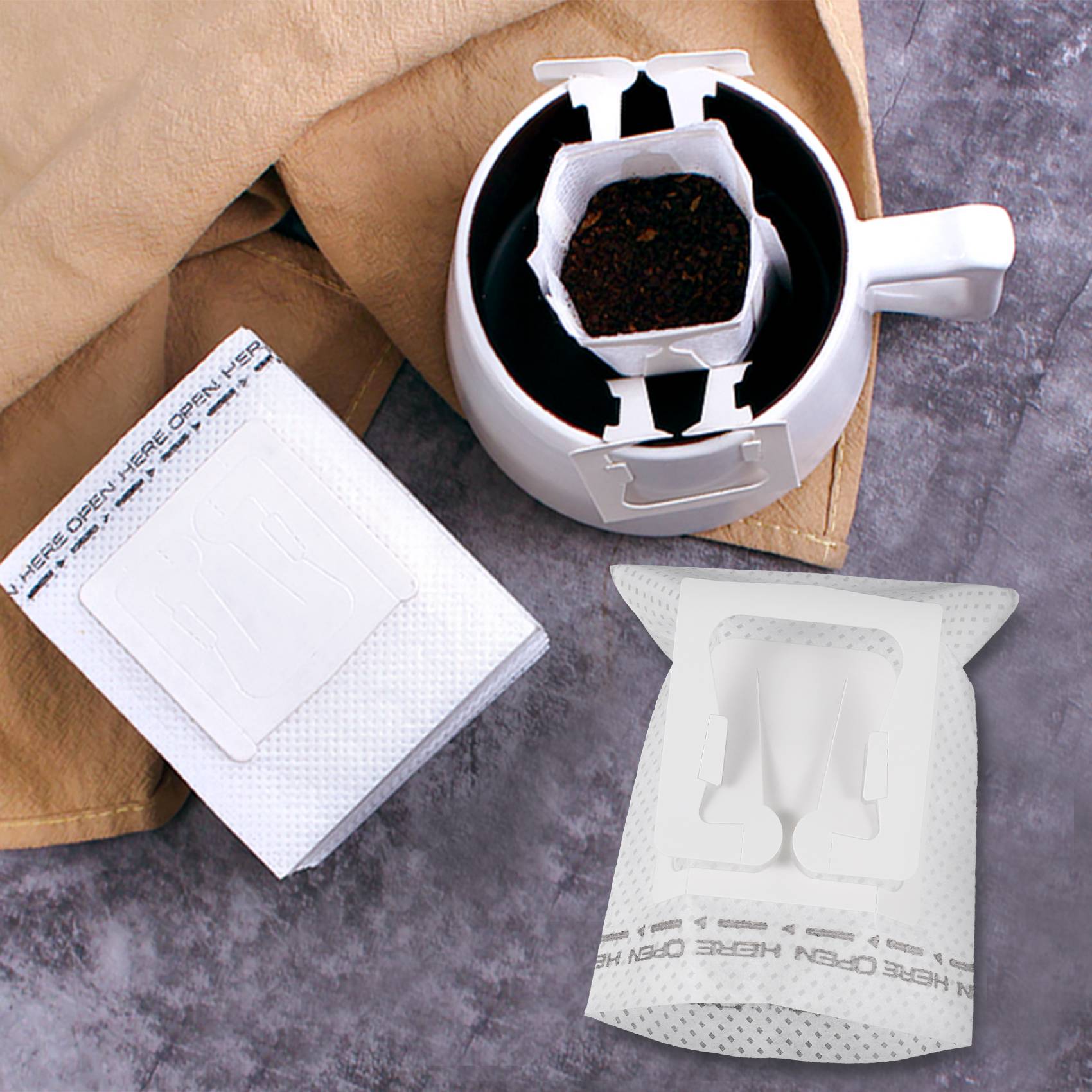 50Pcs / Pack Drip Coffee Filte - Coffee Tea ulasan dan harga