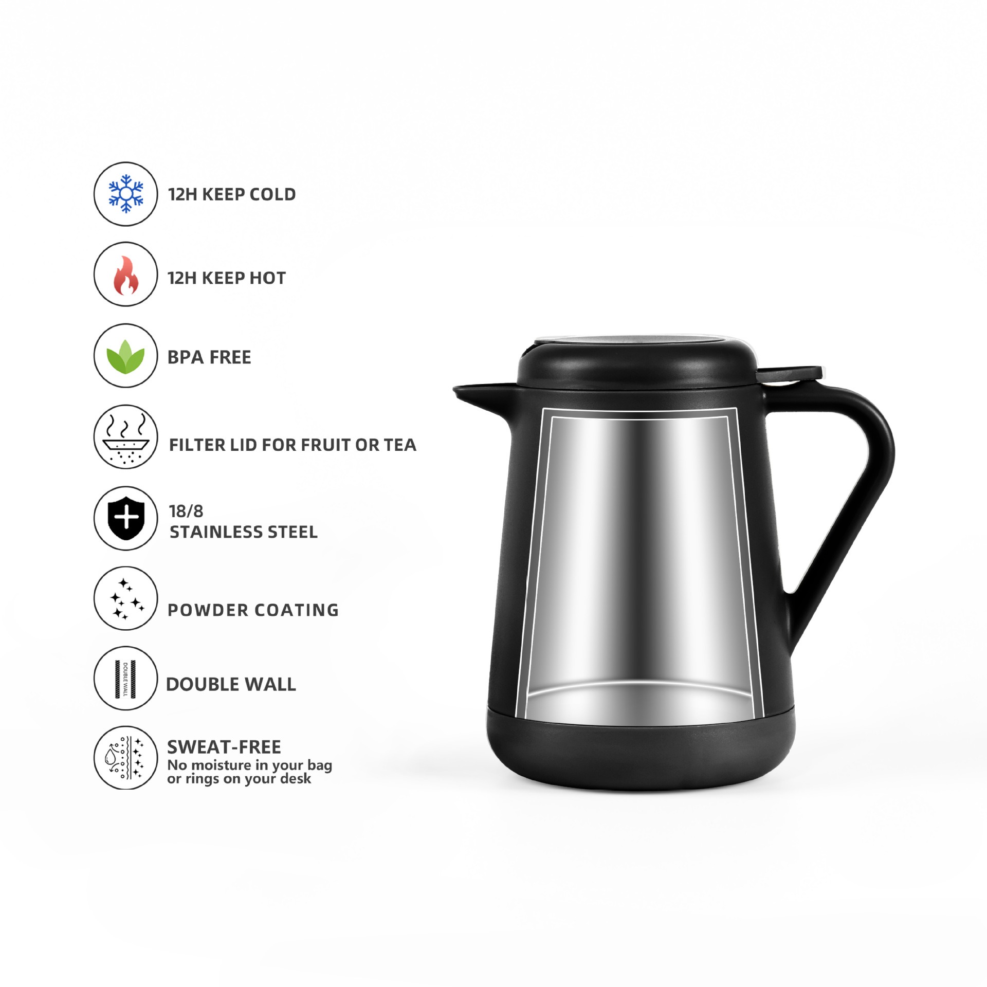 Ideus 20oz Stainless Steel Ins - Coffee Tea Pots ulasan dan harga