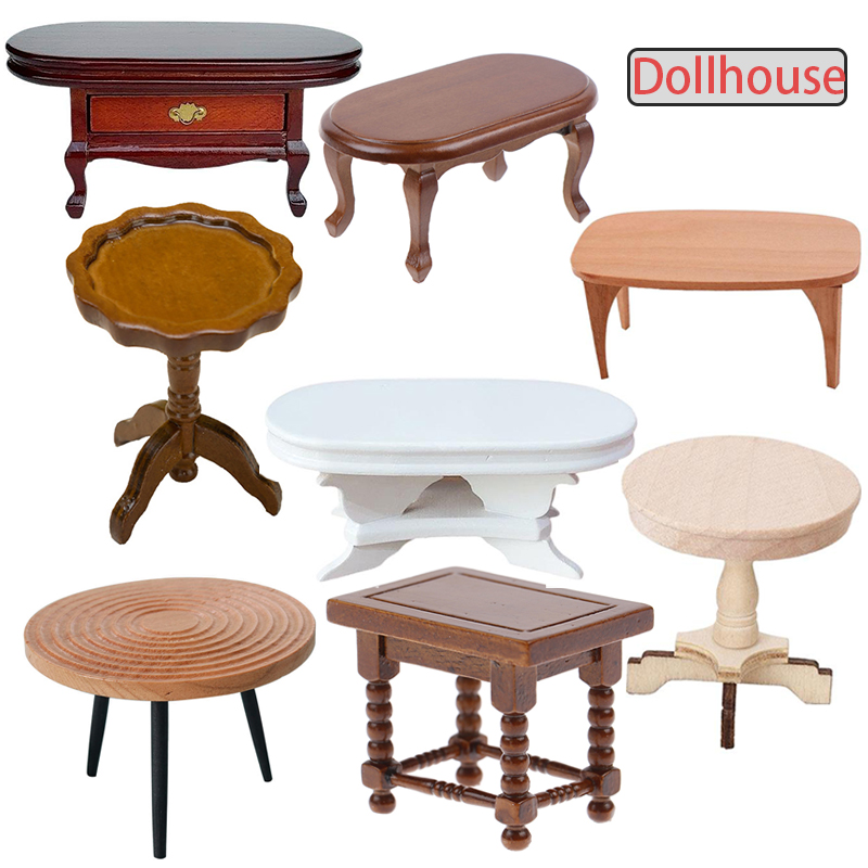 1:12 Dollhouse Miniature Round - Coffee Tea ulasan dan harga