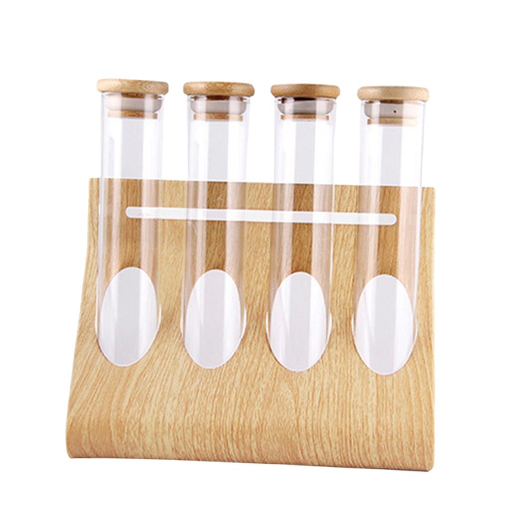Glass Tube Storage Rack Visibl - Coffee Tea ulasan dan harga