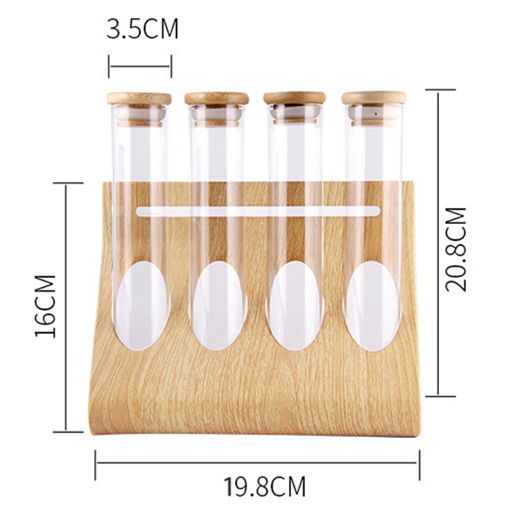 Glass Tube Storage Rack Visibl - Coffee Tea ulasan dan harga