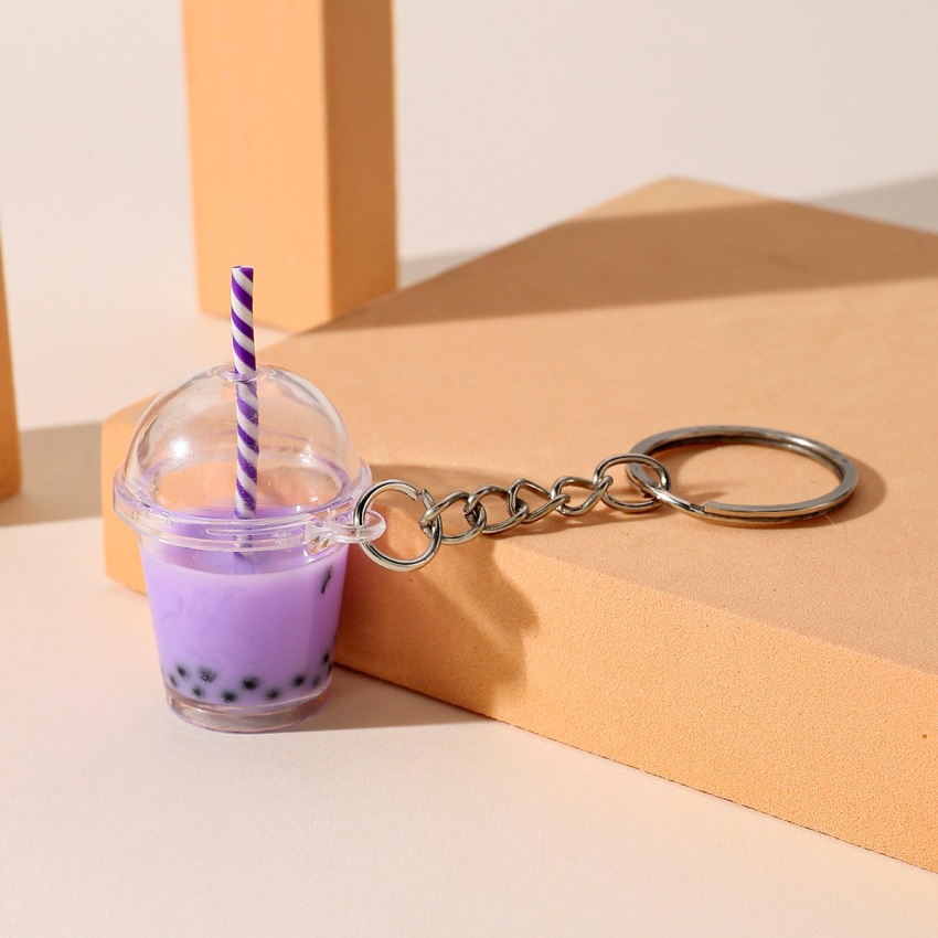 Milk Tea Keychain Liquid Model - Coffee And Tea Lyrics ulasan dan harga