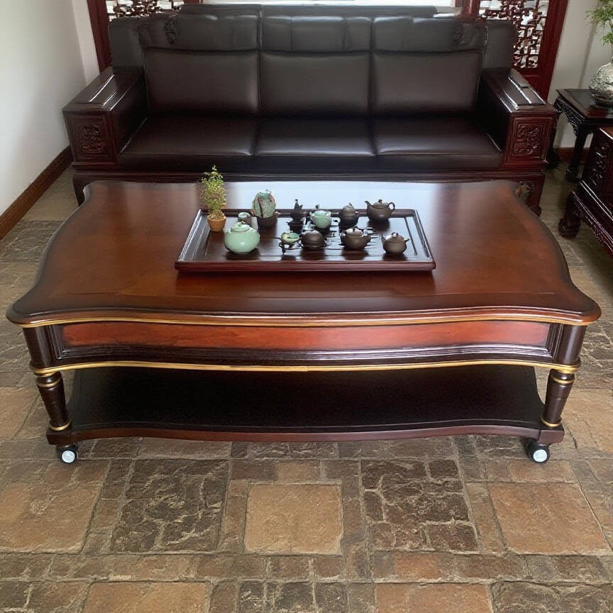 solid wood retro coffee table  - Draw Coffee And Tea ulasan dan harga