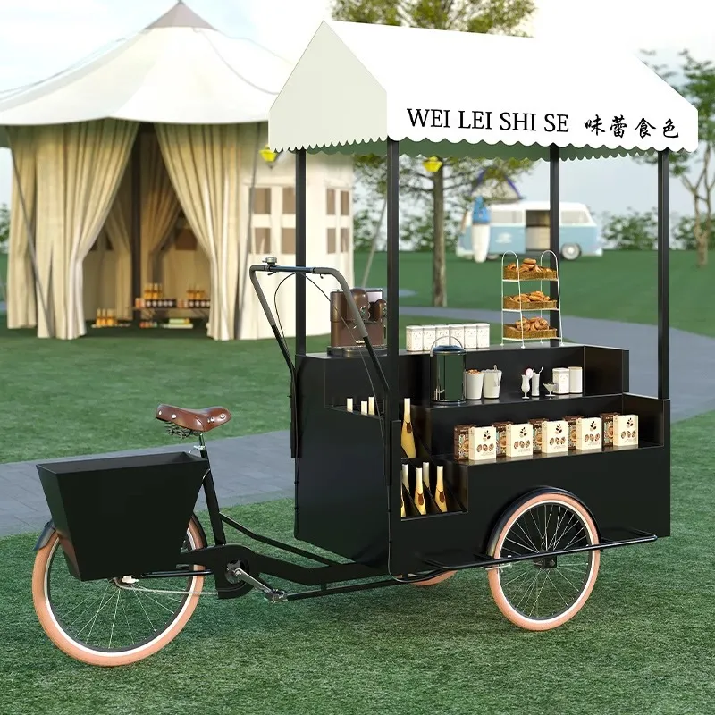 Mobile Tricycle Display Stand  - Coffee Tea Vendor ulasan dan harga