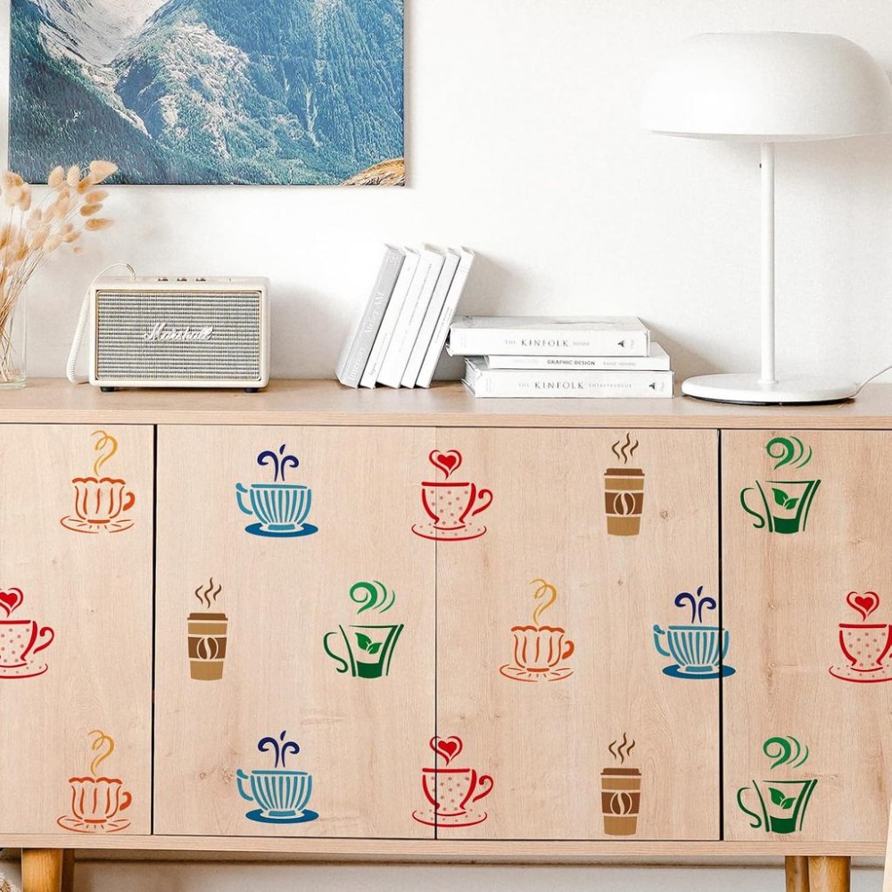 Hot Drinks Stencil for Paintin - Draw Coffee And Tea ulasan dan harga