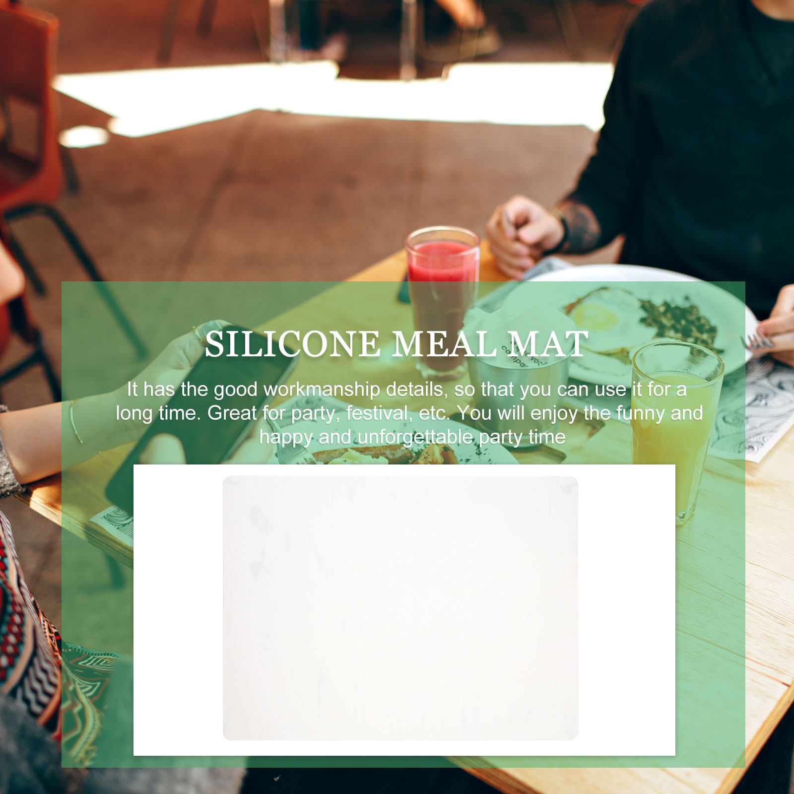 4Pcs Silicone Place Mat Heat-R - Coffee Tea Place ulasan dan harga