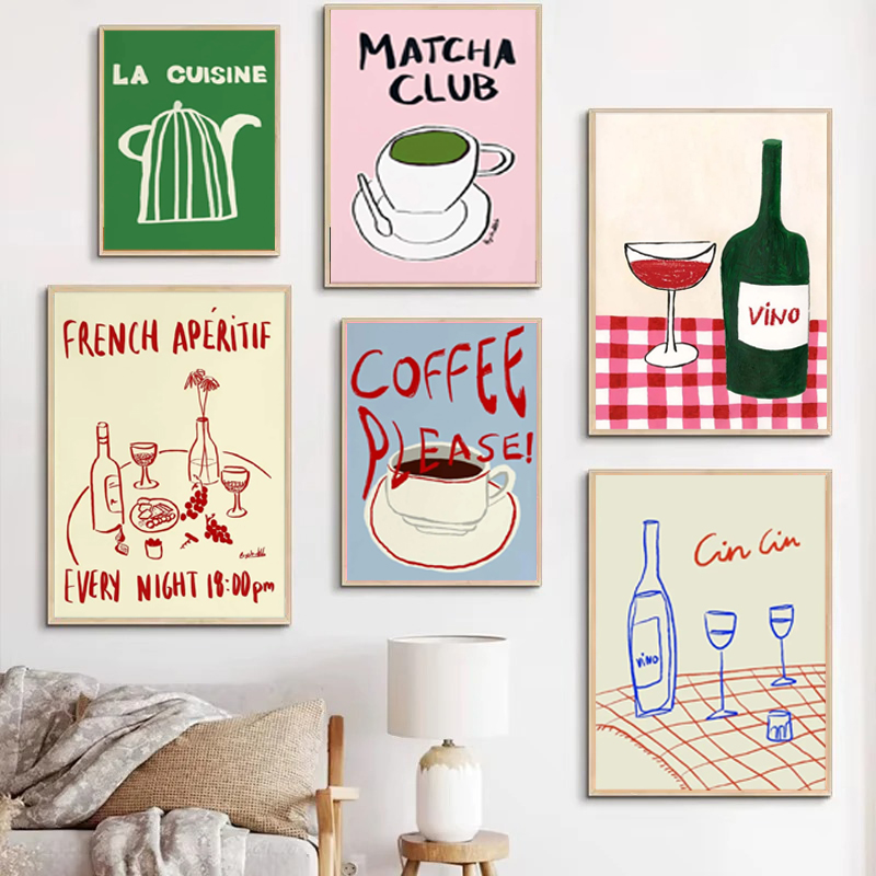 1PC frameless decorative art p - Draw Coffee And Tea ulasan dan harga