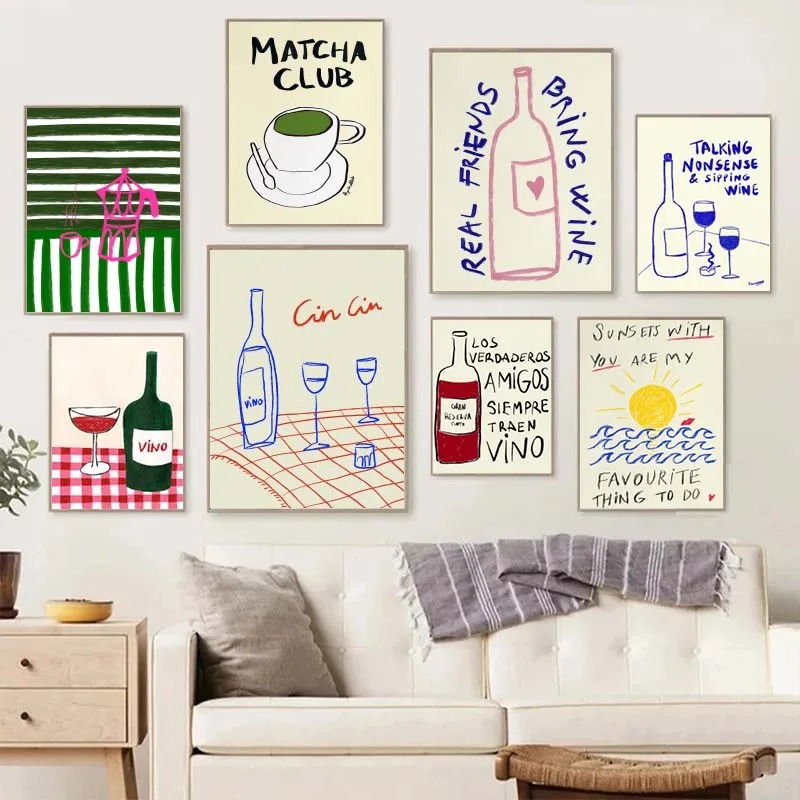 1PC frameless decorative art p - Draw Coffee And Tea ulasan dan harga