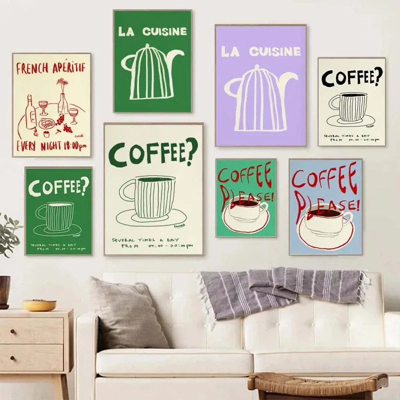 1PC frameless decorative art p - Draw Coffee And Tea ulasan dan harga