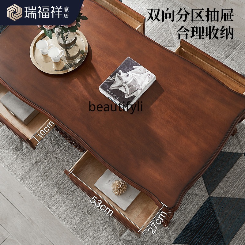 All solid wood coffee table Am - Draw Coffee And Tea ulasan dan harga