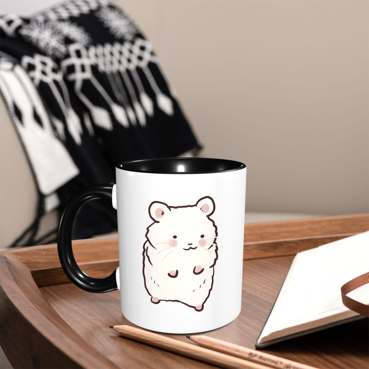 Cute Hamster Drawing Mug Funny - Draw Coffee And Tea ulasan dan harga